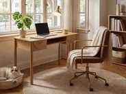 Home Office Desk SENDRA 140 cm 50 cm Light Brown_1092097