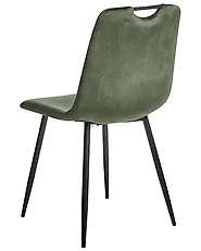 Set med 4 matstolar ARGYLE Sammet Mörkgrön_1174274