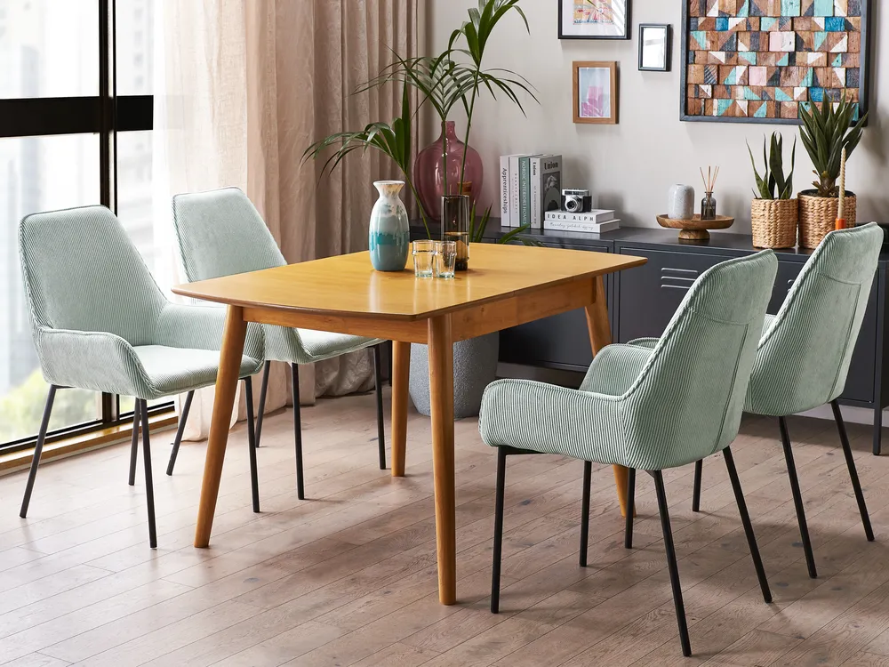 Extending Dining Table TOMS Light Brown 100/130 cm 80 cm