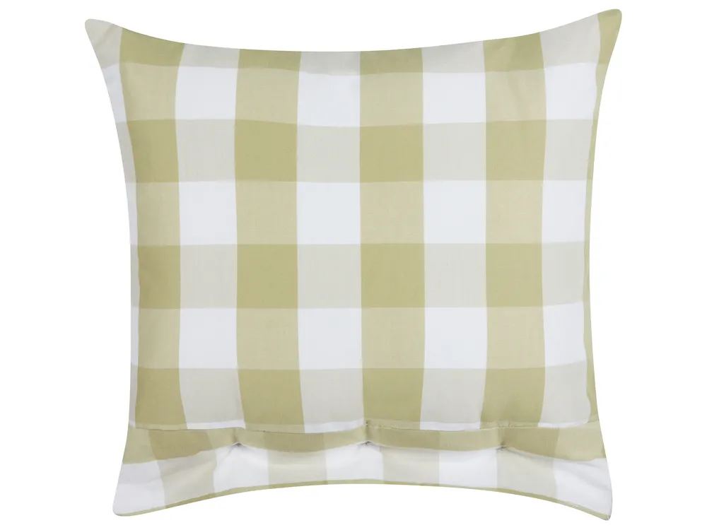Set of 2 Decorative Cushions TAMNINE 45 x 45 cm Light Green Checked_902307