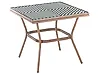 Bistropöytä CASPRI 80 cm 80 cm Lasi Musta/valkoinen