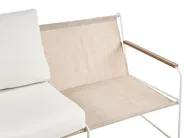 Garden Sofa Set 5 Seater VENARIA with Tables Metal Beige/ White_1054012