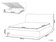 Ottoman Bed BLAGNAC Boucle Beige 160 x 200 cm (EU King Size)_960602