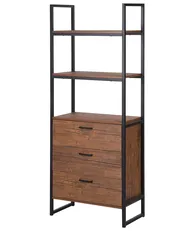 Shelving Unit TIFTON 158 cm Dark Brown_758770