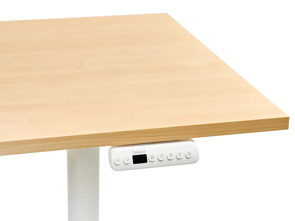 Electric Adjustable Standing Desk DESTINAS 120 cm 72 cm Light Brown/ White_1000400