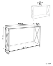 Konsolbord AUDET Härdat glas Silver_857862