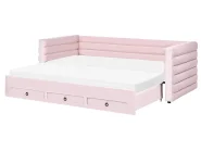 Dagbädd med förvaring Sammet MEUDON 90 x 200 cm Pastellrosa_1069116