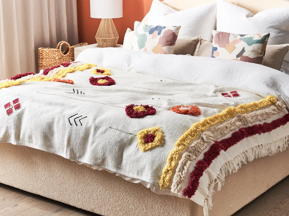 Blanket AMROHA Cotton 130 x 180 cm Multicolour_1079780