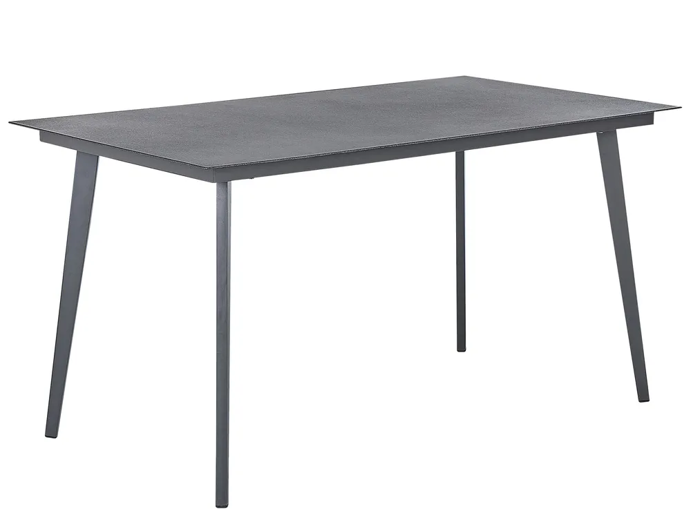 Garden Dining Set 4 Seater MILETO with Cushions Metal Grey_808452