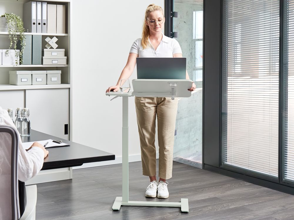 Manual Adjustable Laptop Stand SCHOLA 70 cm x 40 cm Light Green
