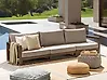Garden Sofa 3 Seater TIMOR Modular Certified Acacia Wood Dark Brown