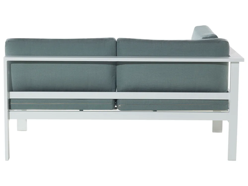 Garden Corner Sofa with Table 5 Seater MESSINA Beige/ Green Left Hand_863138