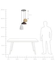 Pendellampa ENDRICK Korg Naturlig Vit Brun_872921