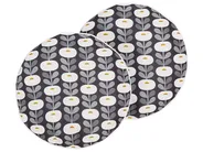 Set of 2 Outdoor Cushions VALSORDA Geometric Pattern 40 x 40 cm Grey_882374