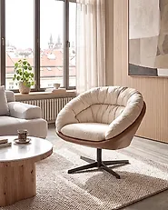 Svingbar lenestol TRANUM  Beige_1165345