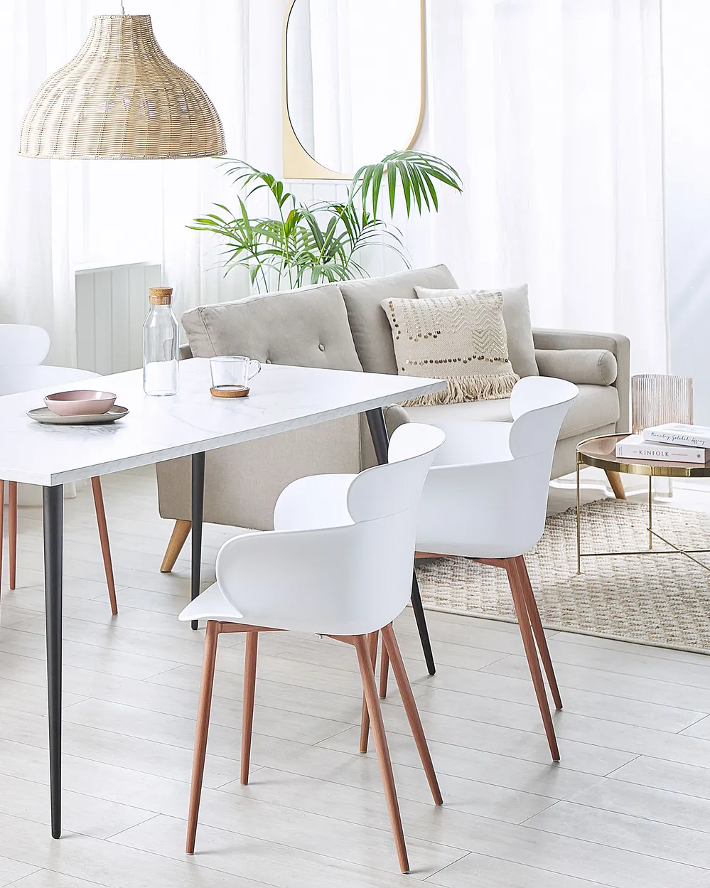 Set of 2 Dining Chairs SUMKLEY White