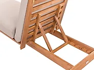 Sun Lounger with Cushion LATERZA  Reclining Certified Acacia Wood Taupe_1165879