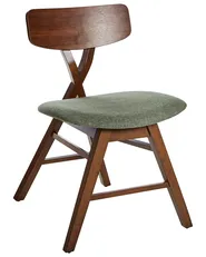Set of 2 Dining Chairs LELAND Wood Dark Brown_975702