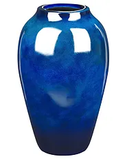 Flower Vase OCANA 37 cm Ceramic Dark Blue_847860