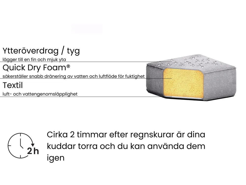 Set med 2 solstolar med dynor AMELIA Metall Ljusgrå_991693