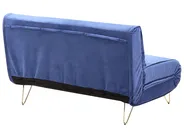 Living Room Set 3 Seater VESTFOLD Velvet Navy Blue_808915