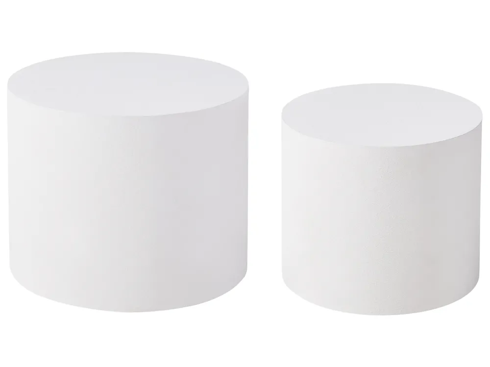 Set of 2 Coffee Tables MANTI White