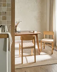 Set of 2 Dining Chairs ALLOS Wood Light Brown_1049072