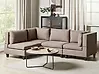 Modular Corner Sofa 4 Seater UNSTAD Fabric Brown Right Hand