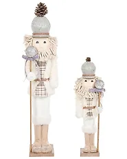 Koristesetti 2 kpl ALANIEMI 52/79 cm Pähkinänsärkijä Beige_1156616