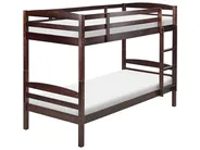 Bunk Bed Pine Wood REGAT 90 x 200 cm (EU Single) Dark Brown_877071