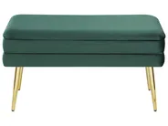 Upholstered Storage Bench DURHAM Velvet Dark Green_844058