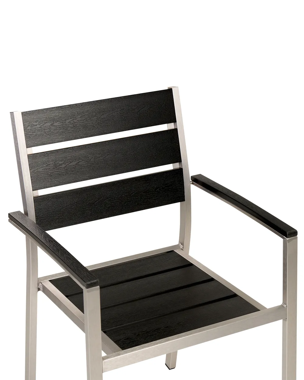 Set med 6 trädgårdsstolar VERNIO Svart/ Silver_862859