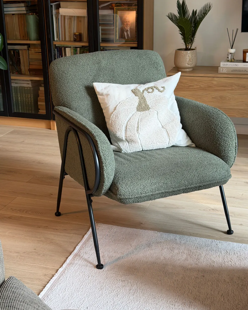 Armchair TRYSNES Boucle Green_1176670
