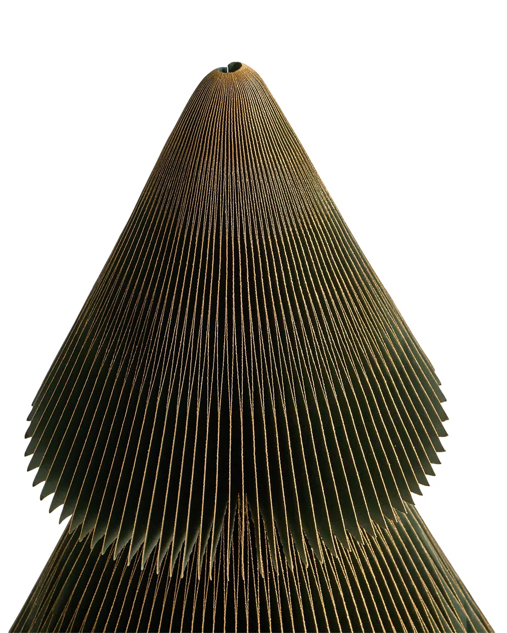 Set of 2 Christmas Decorations VEFSNA 90/122 cm Christmas Tree Beige/ Green_1030515
