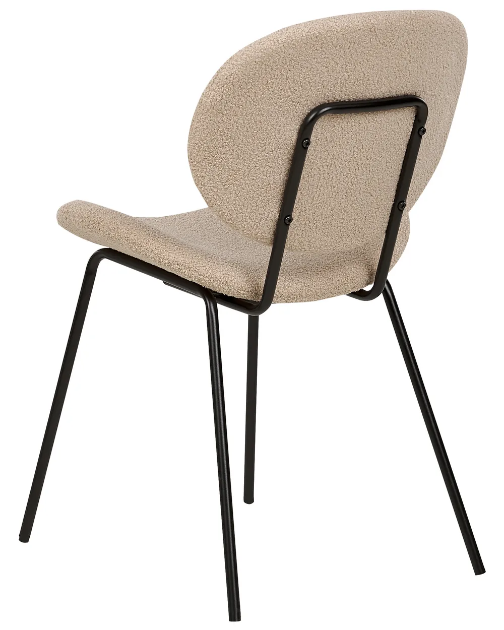 Set med 2 matstolar LUANA Bouclé Taupe_916215