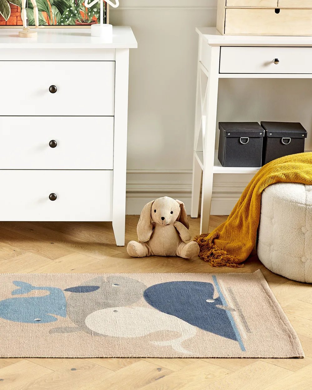 Kids Rug SEAI Beige 80 x 150 cm Cotton