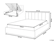 Ottoman Bed DREUX Velvet Taupe 140 x 200 cm (EU Double)_1012291