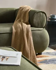 Sofa 3 Seater SALLA with Ottoman Fabric Green_1058285