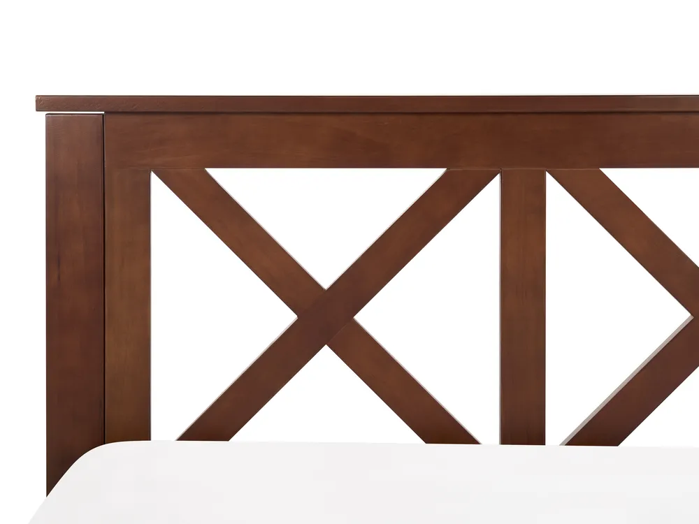 Bed Pine Wood TANNAY 180 x 200 cm (EU Super King) Dark Brown_931004