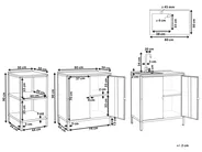 3 Piece Outdoor Kitchen Set with Sink VILAMA Black Metal_872612
