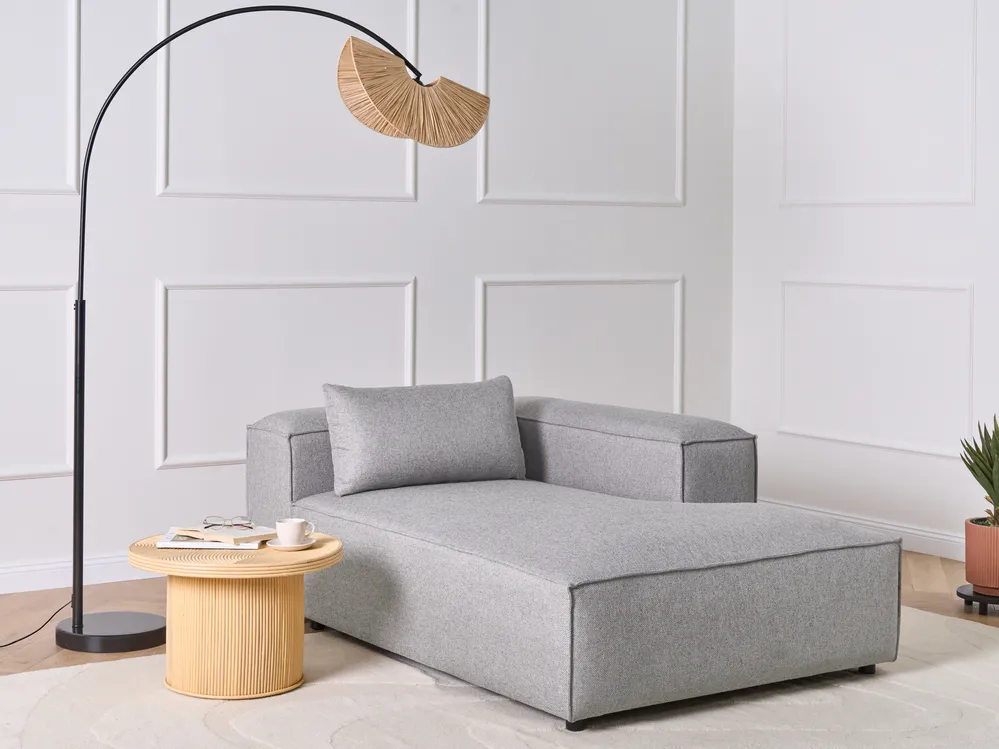 Left-Hand Chaise Longue BRANDE Grey