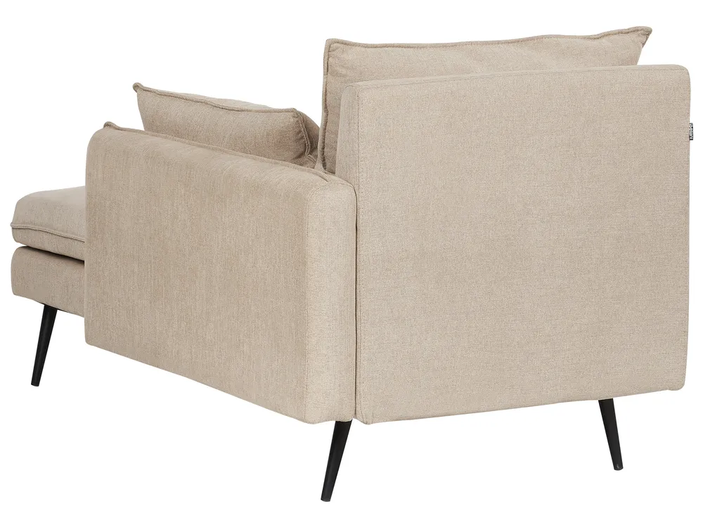 Left-Hand Chaise Longue YERRES Fabric Beige_926201