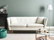 Soffa 3-sits FREDERICA Sammet Off-White_965554