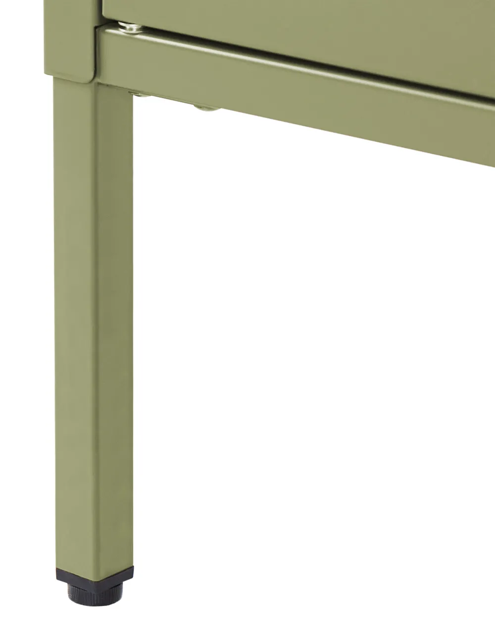 Glass Display Cabinet OXTED 80 cm Metal Green_1069060