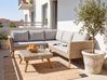 Garden Corner Sofa with Table 6 Seater VITTORIA PE Rattan Grey