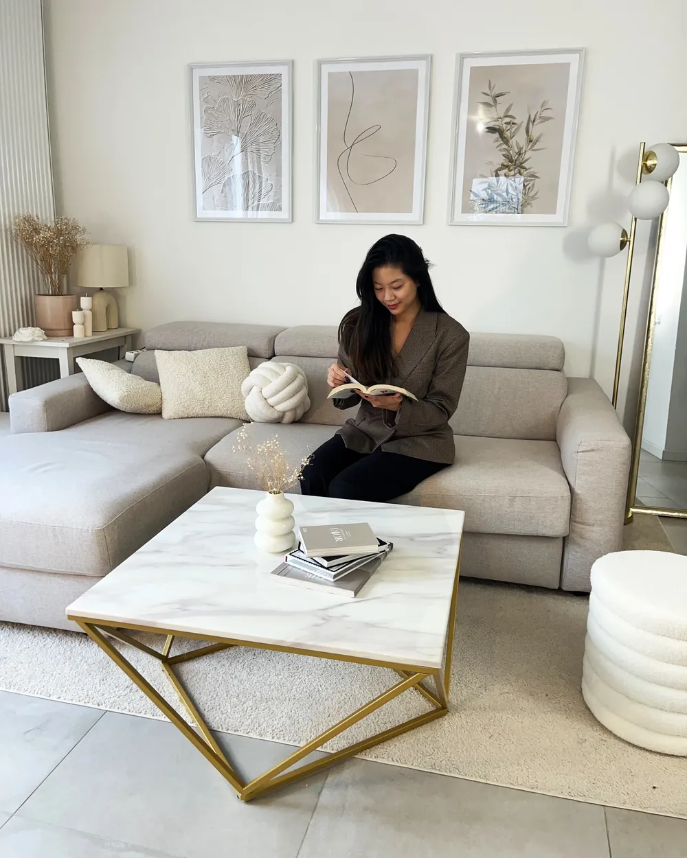 Coffee Table MALIBU Marble/ Gold_1023967