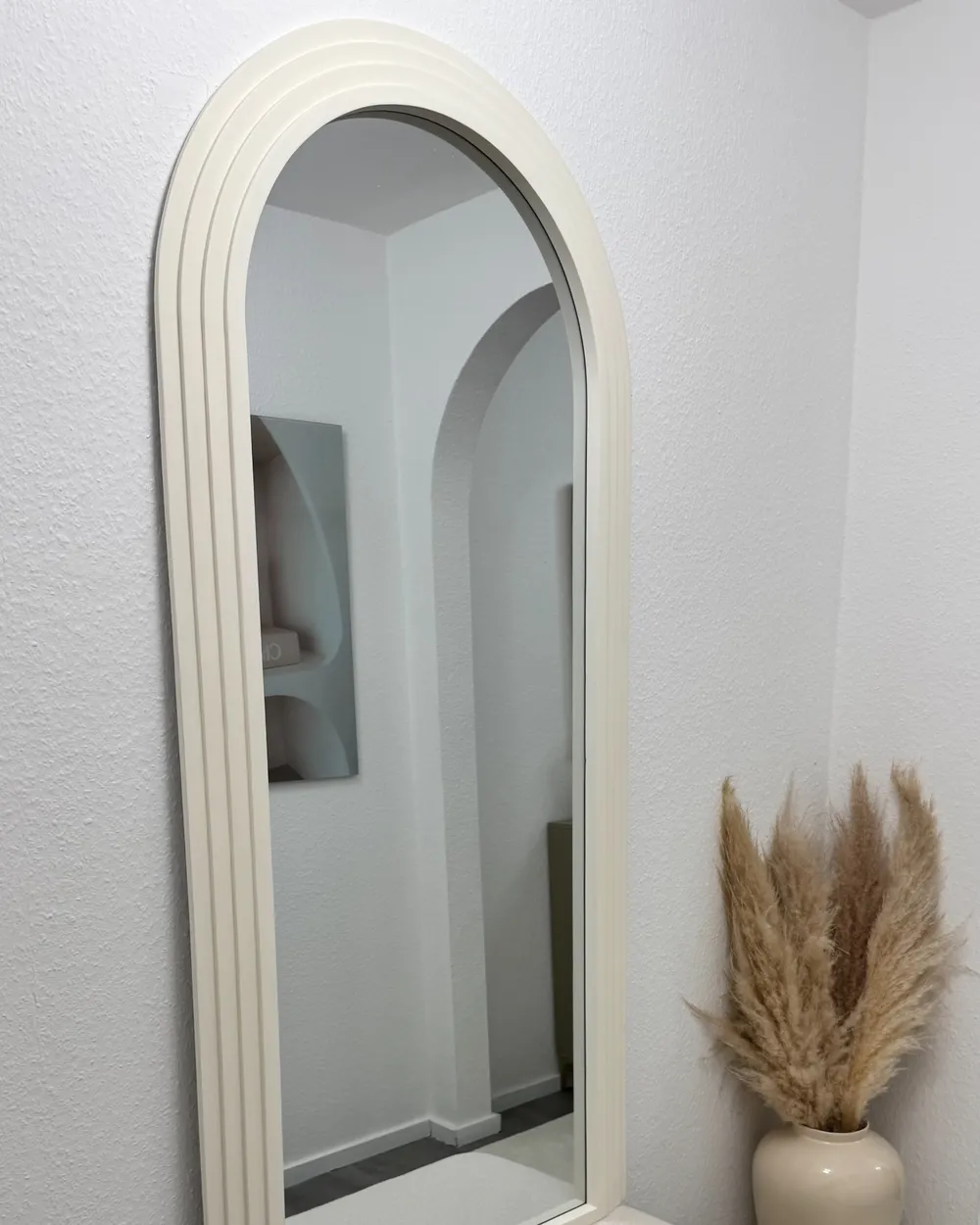 Wall Mirror DIJON 80 cm 170 cm Wood Off-White_1018155