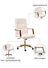 Arbeidsstol DEMURE Bouclé Off white_1063331