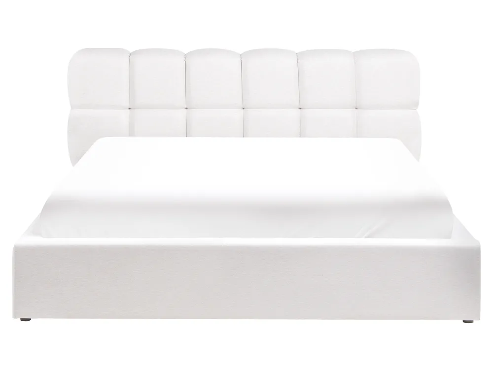 Ottoman Bed BASTON Fabric Off-White 160 x 200 cm (EU King Size)_997043