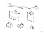 6-Piece Bathroom Hardware Set ZARUMA with Towel Bars and Hooks Gold_989519
